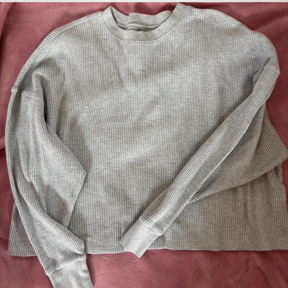 Abercrombie oversized waffle long sleeve